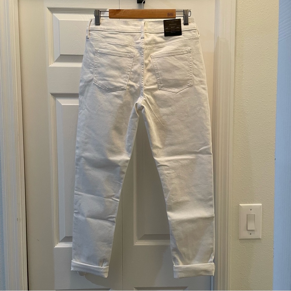 NWT - Banana Republic White Girlfriend Jeans Size 26 / 2T - Picture 4 of 7